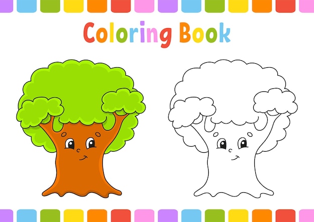 Livre De Coloriage Pour L'arbre D'enfants