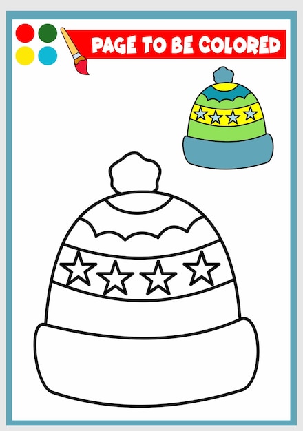 Livre De Coloriage Pour Chapeau D'hiver Pour Enfants