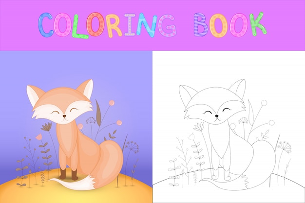 Livre De Coloriage Pour Enfants Avec Des Animaux De Dessins Animés