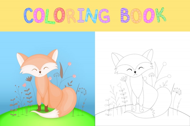 Livre De Coloriage Pour Enfants Avec Des Animaux De Dessins Animés