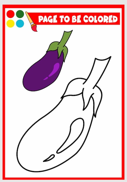 Livre De Coloriage Pour Enfants Aubergine