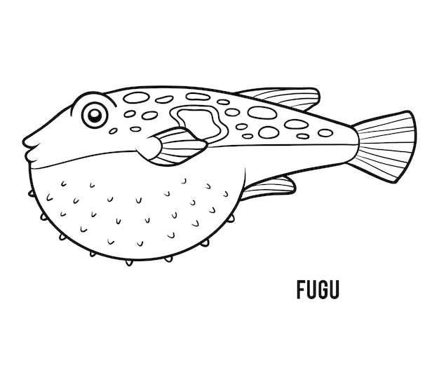 Livre De Coloriage Pour Les Enfants, Fugu