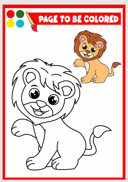 Livre de coloriage pour les enfants lion