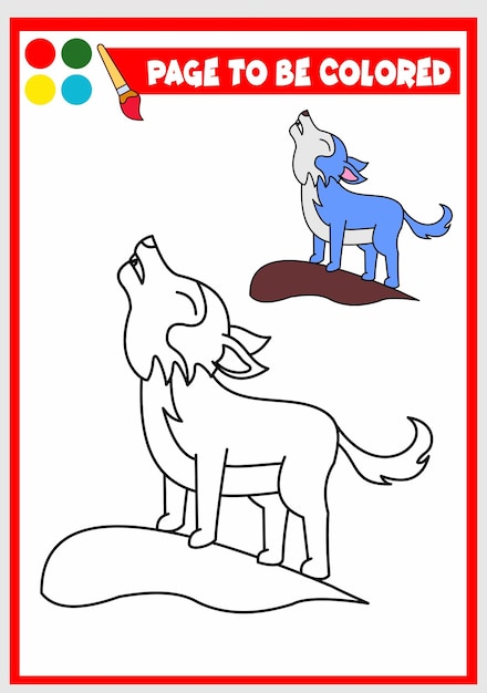 Livre de coloriage pour les enfants loup