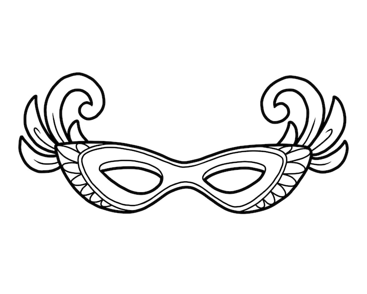 Vecteur livre de coloriage pour enfants masque de carnaval