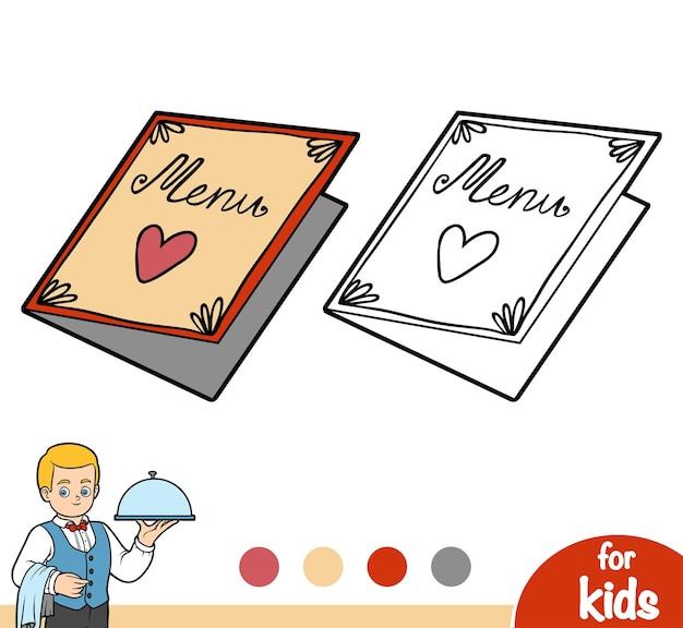 Livre De Coloriage Pour Les Enfants, Menu