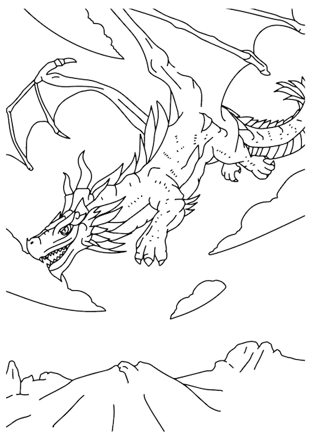 Livre de coloriage pour enfants page 6 dragon fly dans la nature