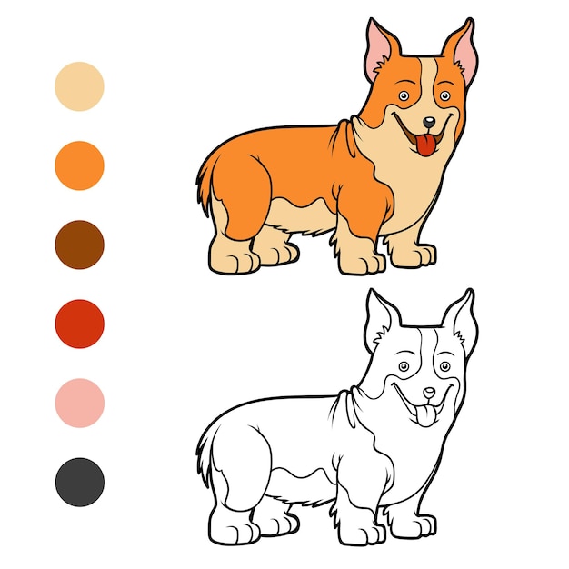 Livre De Coloriage Pour Les Enfants Races De Chiens Welsh Corgi