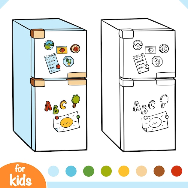 Livre de coloriage pour enfants Réfrigérateur