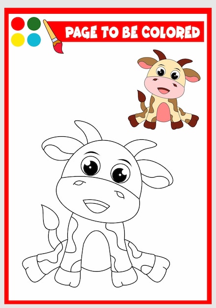 Livre de coloriage pour enfants vache