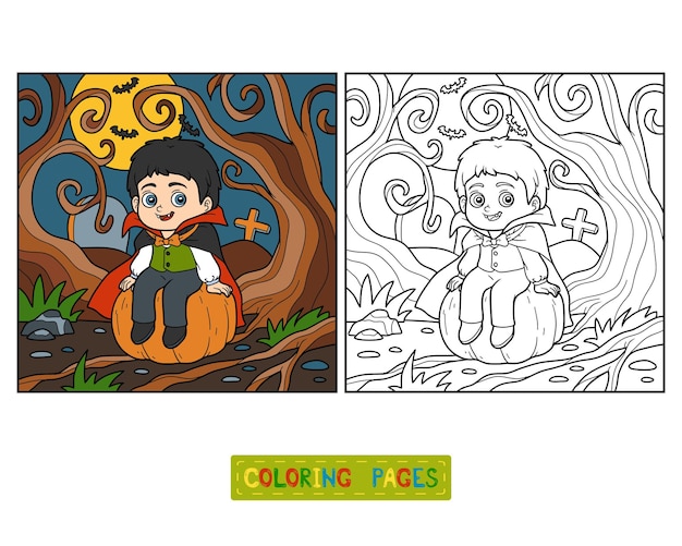 Livre De Coloriage Pour Des Enfants, Vampire