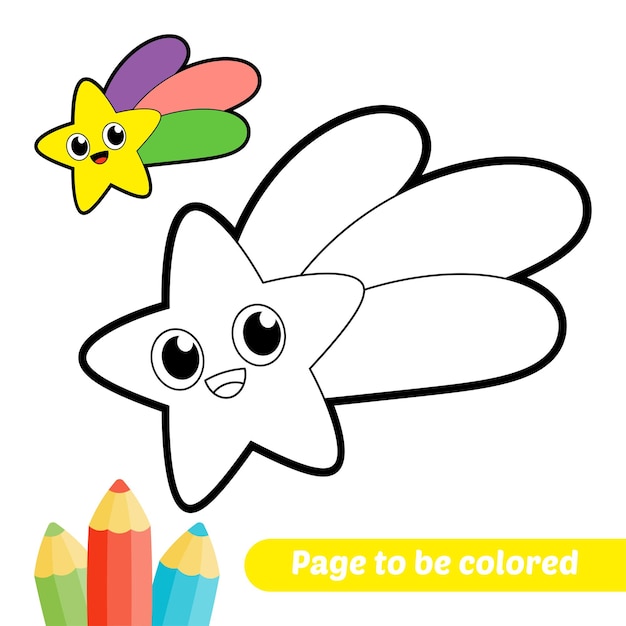 Livre De Coloriage Pour Vecteur étoile Enfants