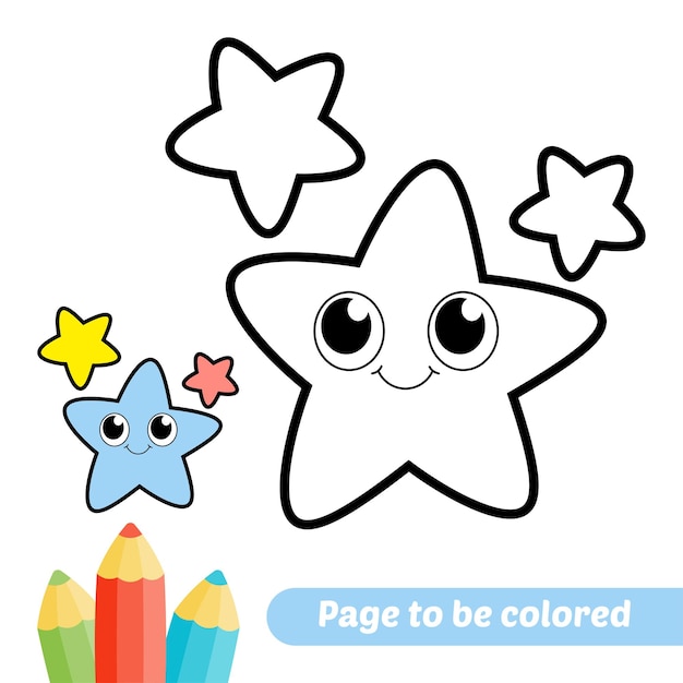 Livre De Coloriage Pour Vecteur étoile Enfants