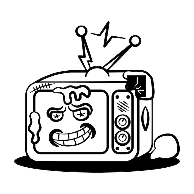 Livre De Coloriage Zombie De Télévision Pour Halloween