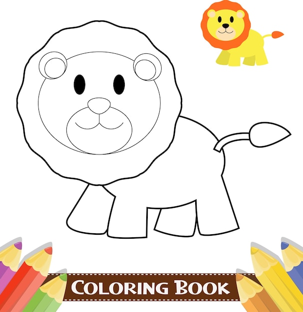 Livre à colorier d'animaux mignons dessinés à la main