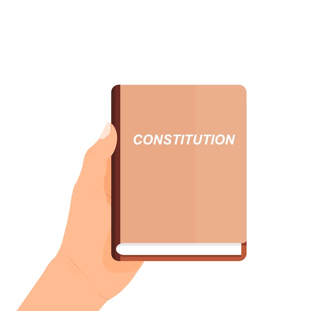 Vecteur livre de constitution à la main illustration vectorielle