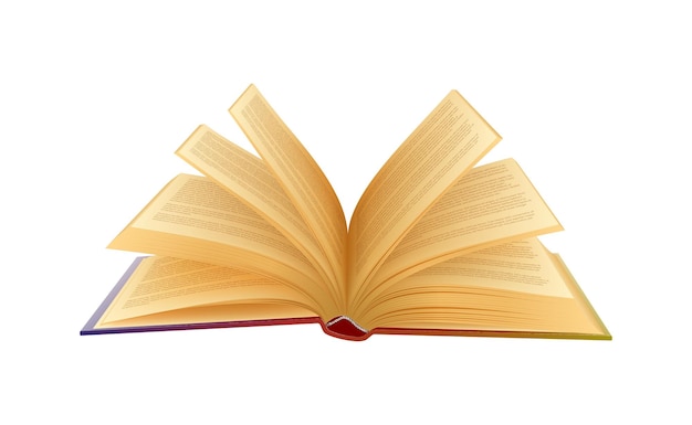 Livre ouvert de la connaissance Journée mondiale du livre Illustration vectorielle d'un livre ouvert réaliste
