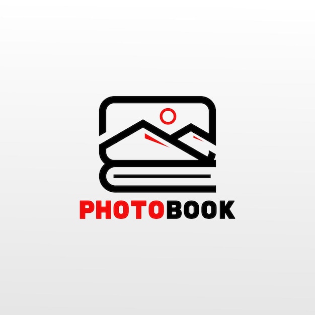 Livre Photo Avec Illustration De Conception De Logo Simple De Montagne Vecteur Premium