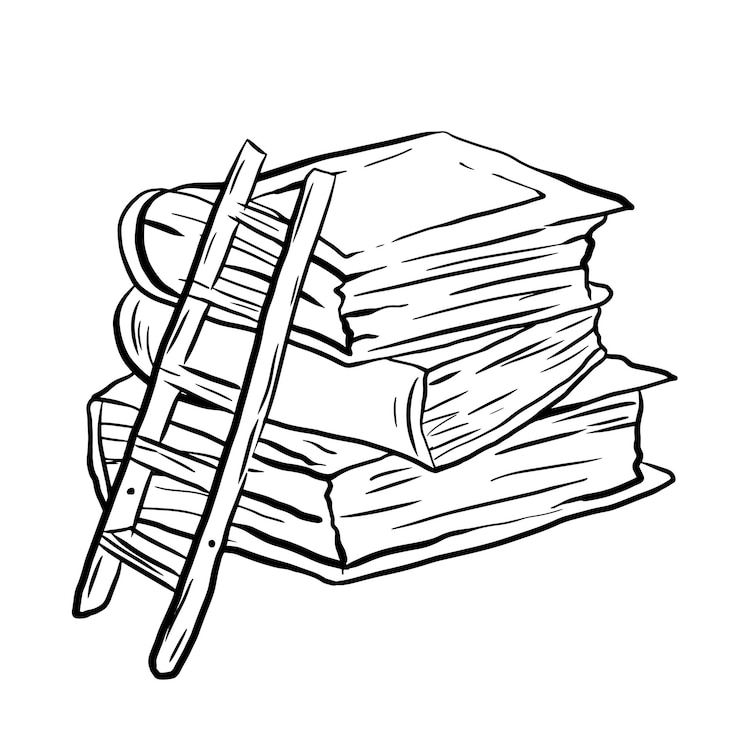 Vecteur livres dessinés à la main vecteur vecteur de la journée mondiale du livre