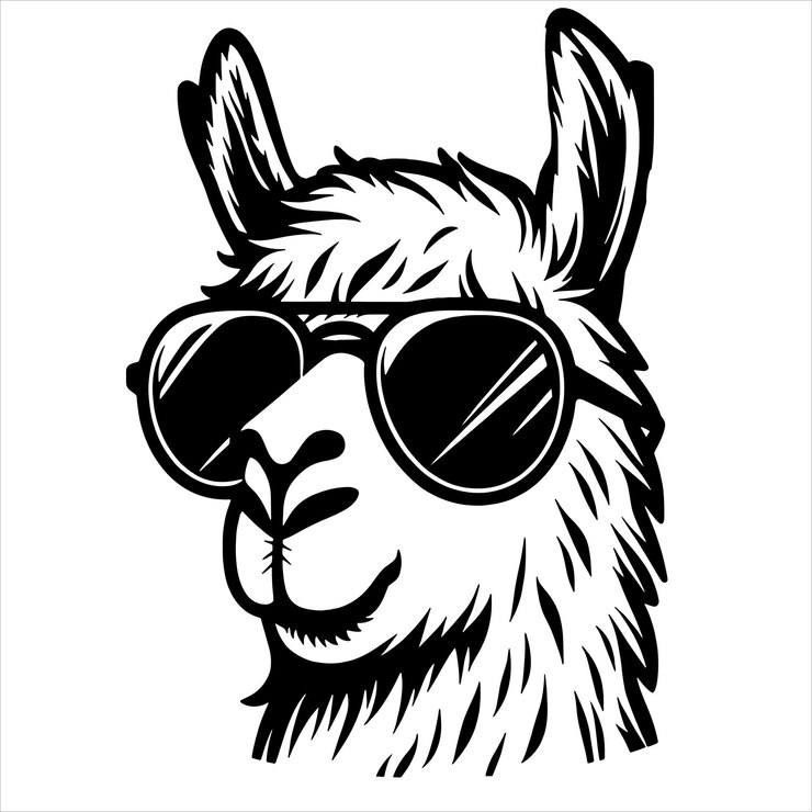 Vecteur le llama svg