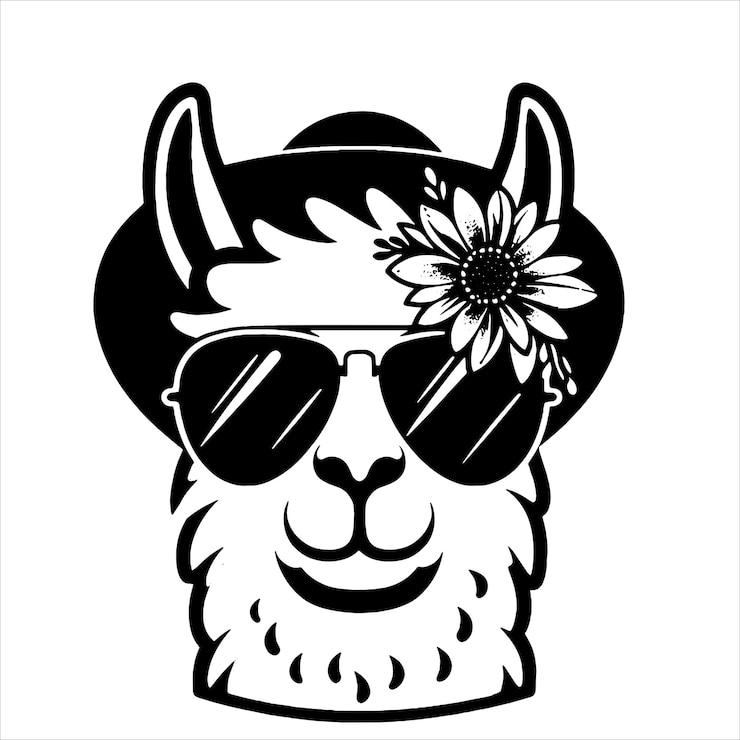 Vecteur le llama svg