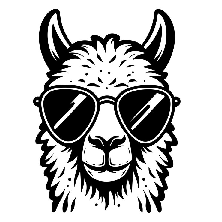Vecteur le llama svg