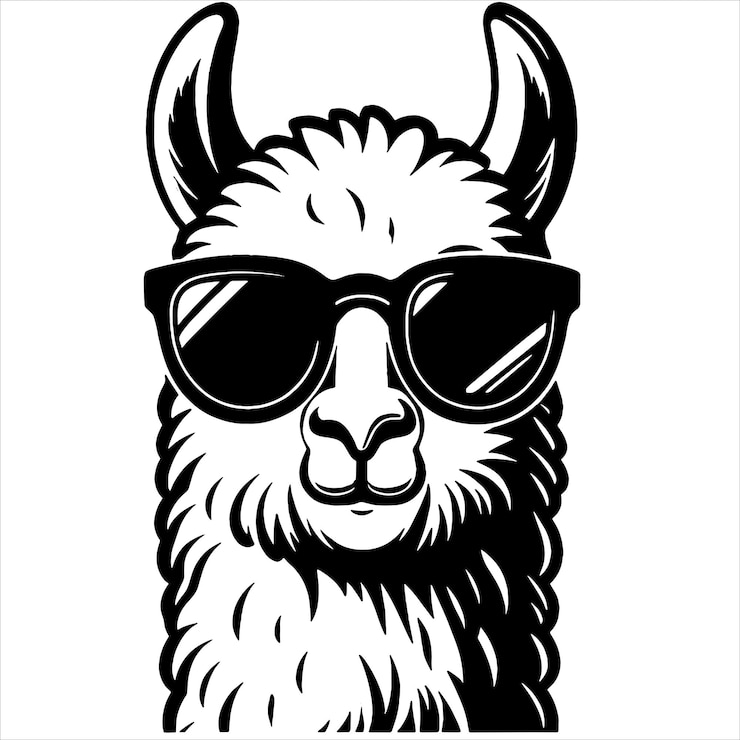 Vecteur le llama svg