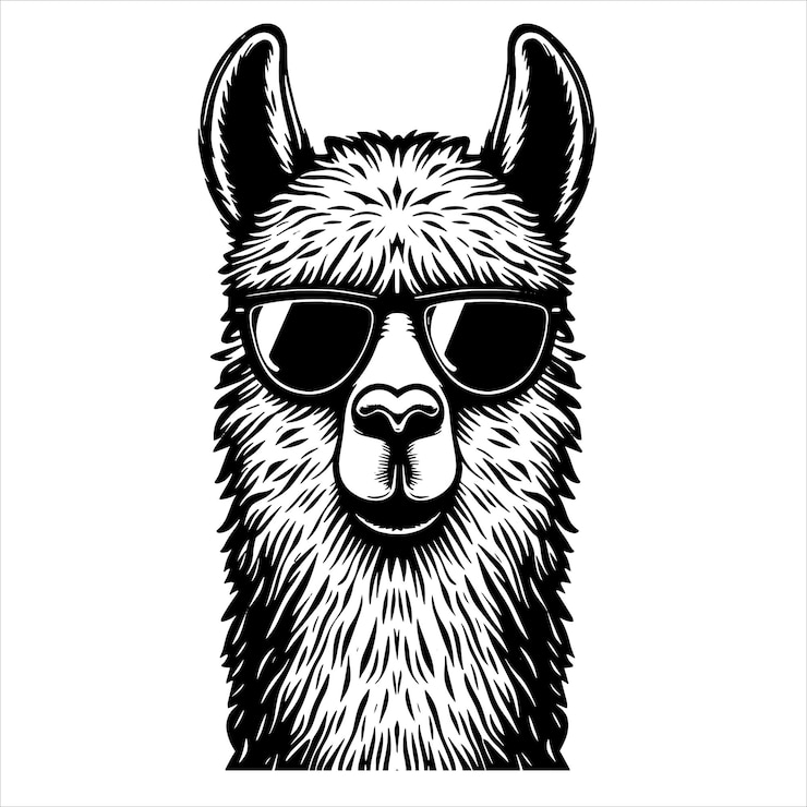 Vecteur le llama svg