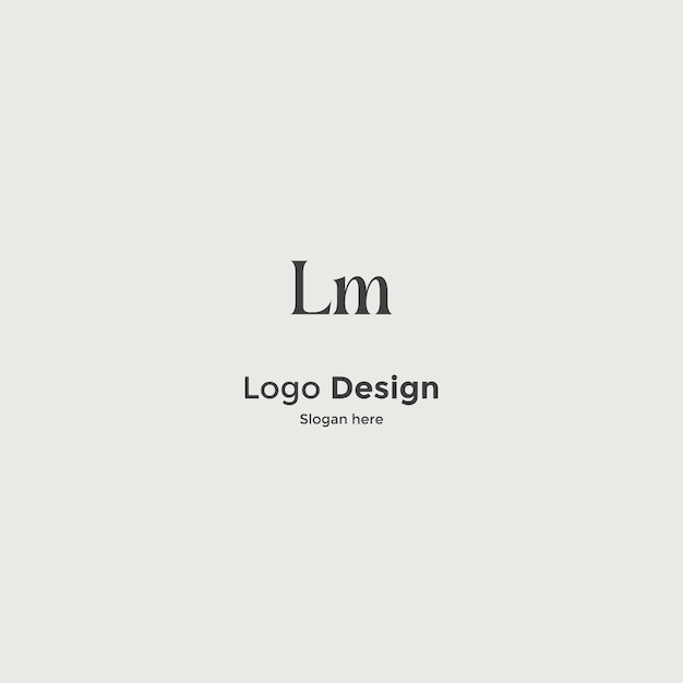 Lm image vectorielle de la conception initiale du logo