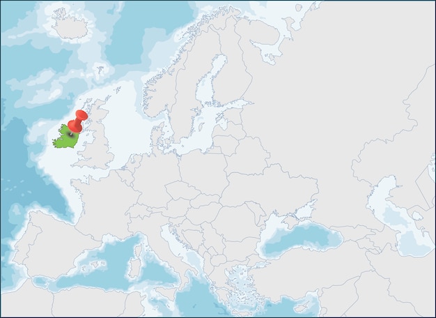 Localisation de République d'Irlande sur la carte de l'Europe