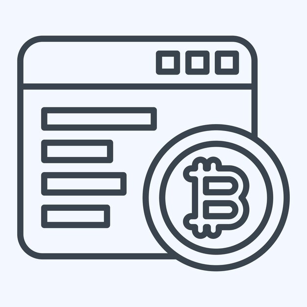 Logiciel d'extraction d'icônes lié à la cryptographie style de ligne de symbole illustration de conception simple