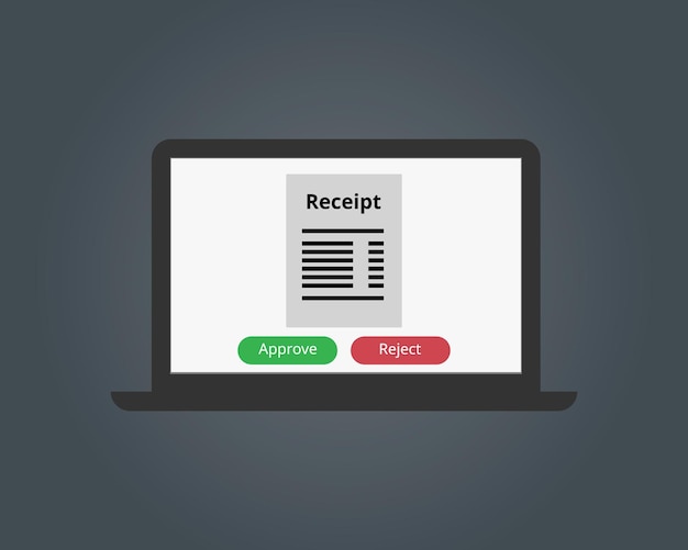 logiciel de remboursement pour approuver ou rejeter facilement les dépenses vecteur