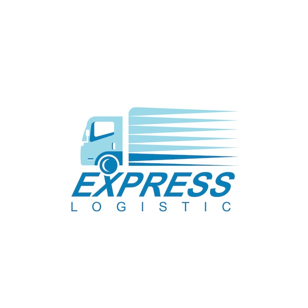 Logistic Truck Logo Design Vector