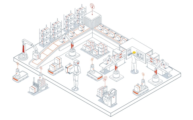 Logistique d'entrepôt automatisée utilisant des VAG et des AMR pour une robotique efficace