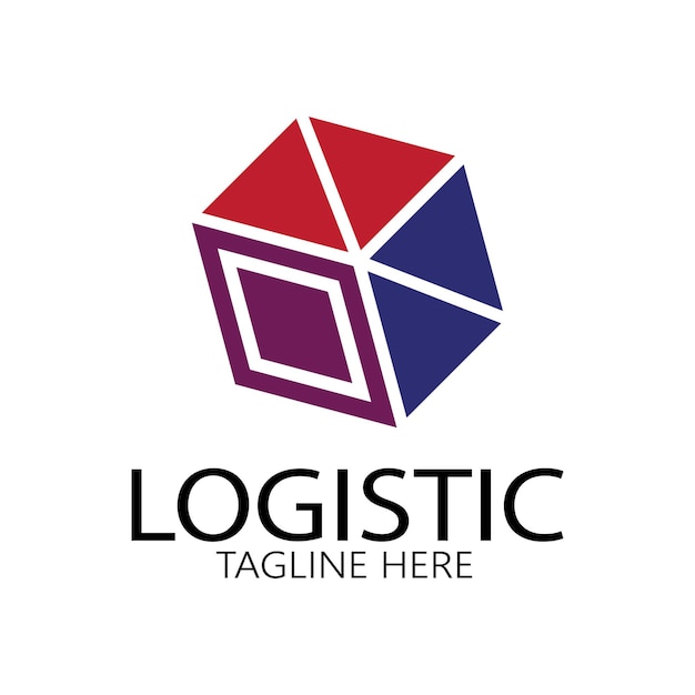 Vecteur logistique logo icône illustration vectorielle conception symbole de distribution livraison de marchandises économie finance