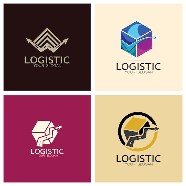 Logistique Logo Icône Illustration Vectorielle Conception Symbole De Distribution Livraison De Marchandises économie Finance