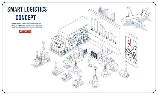 La logistique moderne intègre les exportations, les importations, l'entreposage, le transport et les systèmes intelligents.
