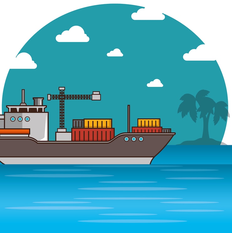 Vecteur logistique de transport et de livraison de fret
