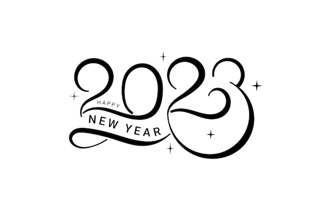Logo 2023 Avec Calligraphie | Vecteur Premium