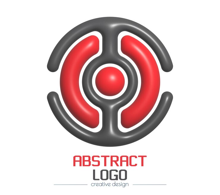 Vecteur logo 3d abstrait un modèle pour un autocollant d'identification de marque autocollant ou pictogramme icône de réseau social idée de conception d'entreprise