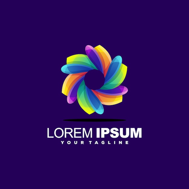 Logo abstrait complet en couleur