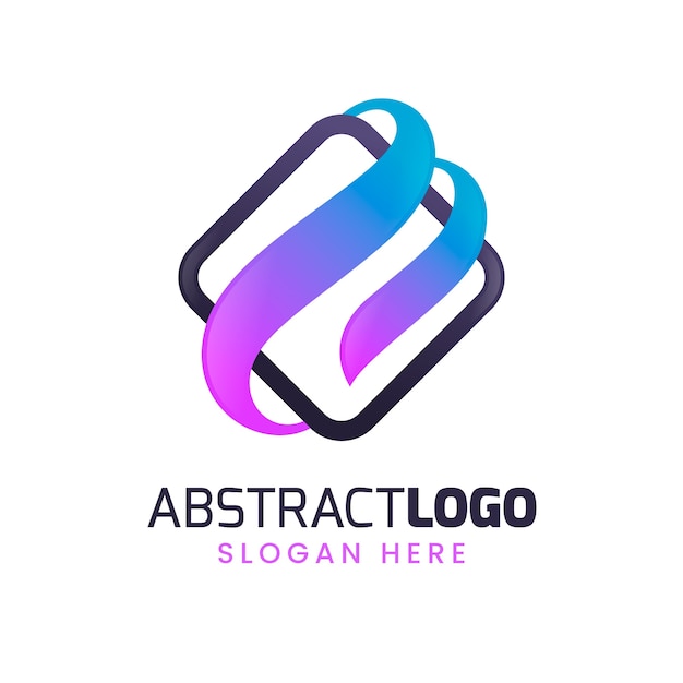Logo abstrait dégradé coloré