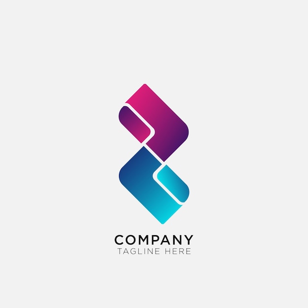 Logo Abstrait Avec Dégradé De Couleur Pour L'entreprise