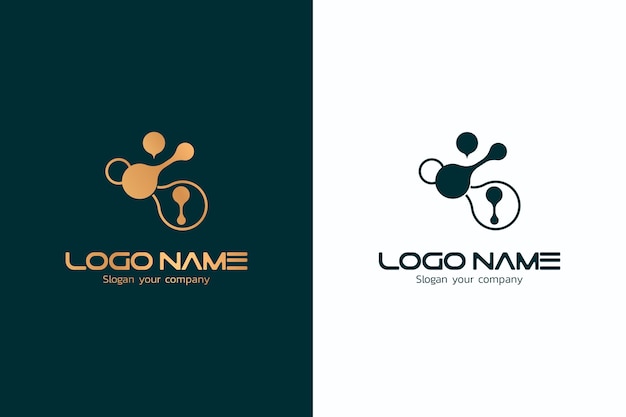 Logo Abstrait En Deux Versions