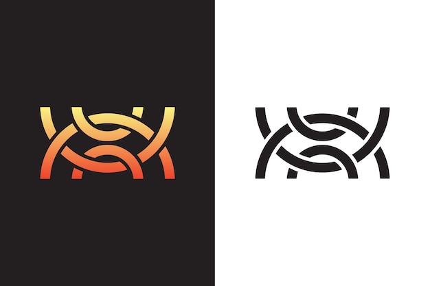 Logo Abstrait En Deux Versions