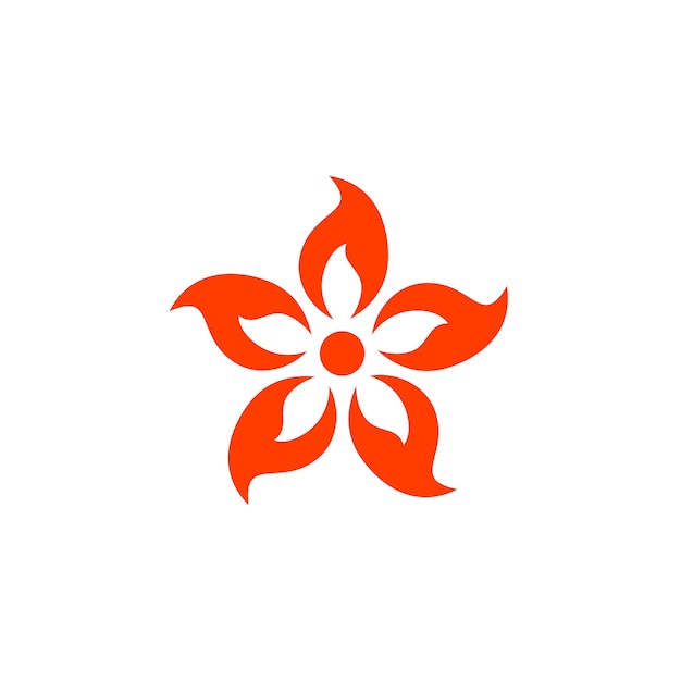 Logo Abstrait De Fleur De Feu