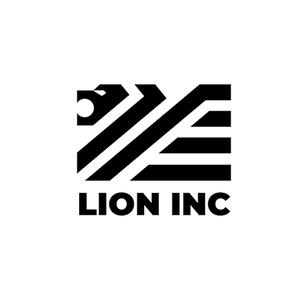 Logo Abstrait Et Fort Audacieux De Tête De Lion