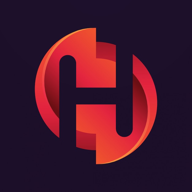 Vecteur logo abstrait lettre h