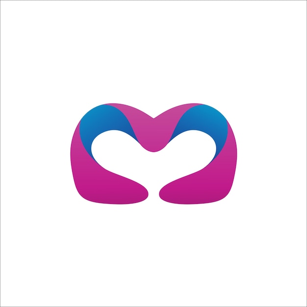 Vecteur logo abstrait de la lettre m