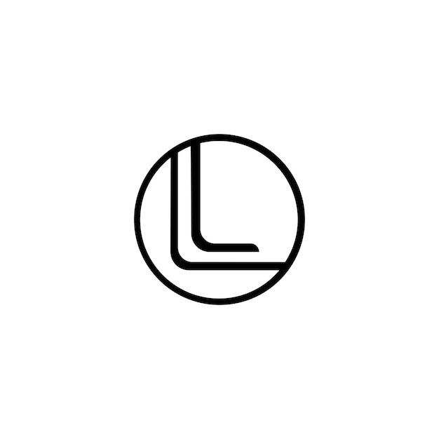 Logo abstrait de lettres LL